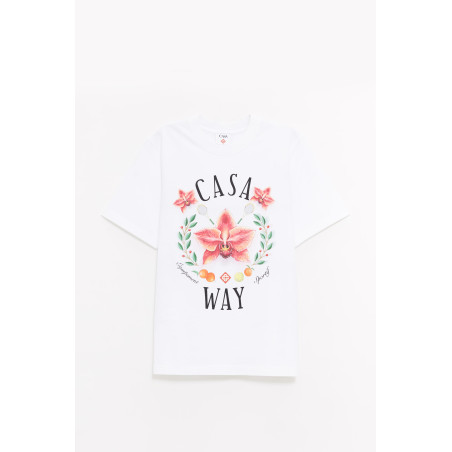 CASABLANCA WHITE ORCHID CLASSIC T SHIRT